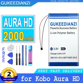 Батерия GUKEEDIANZI за смарт часа Кобо Aura HD One, N204-KBO-B, N905B, GPS, Mp4, Speake E-Book, 1400 mah на 2000 mah