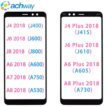 A750 Сензорен Екран на Предния дисплей Стъклен Тъчпад A530 За SAMSUNG Galaxy j4 j6 j8 Plus 2018 Дигитайзер Обектив A6 A7 Тъчпад A8