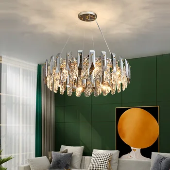 Модерна луксозна Кристален led полилей за осветление на хола, коридор, трапезария, спални, аксесоари за дома, кухни, подвесного лампа