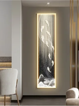 Модерна, абстрактна светодиодна лента за стенописи интериор, монтиран на стената окачена лампа, подходящ за вътрешен и артистичен хол, лампа E27